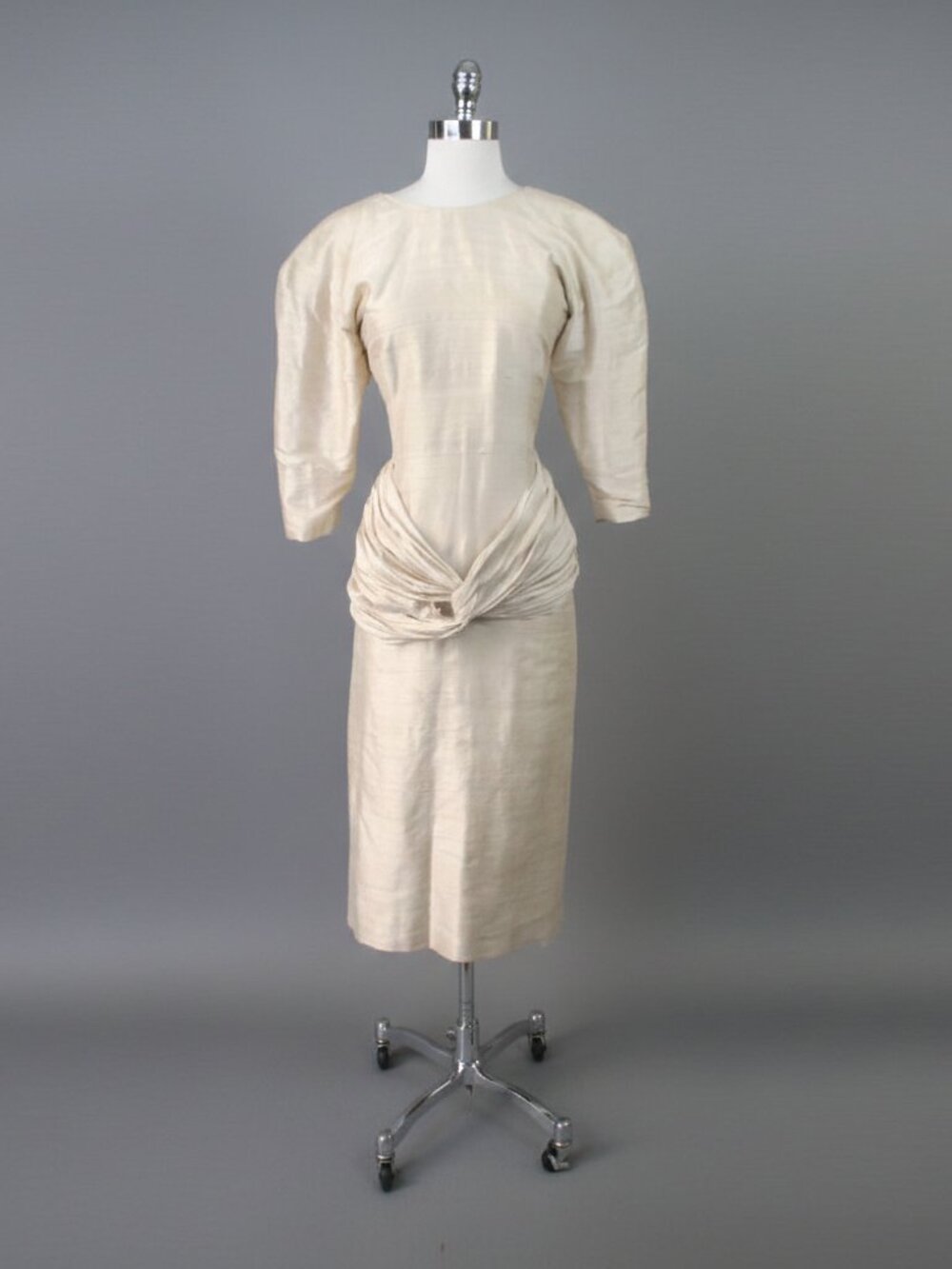 Vintage 80s 90s Mariana Hardwick Party Evening Silk Dress M
